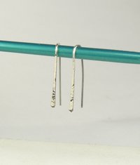 Hammered Dangles,Sterling silver Stick Earrings, Handmade  20 Gauge Wire