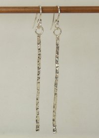 Drop Earrings, 2 inch Sterling Silver Earrings,Dangle Earrings