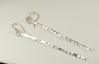 Drop Earrings, 2 inch Sterling Silver Earrings,Dangle Earrings