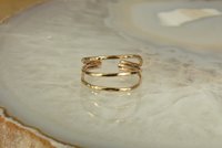 Toe Ring,14 kt Goldfill ring, Midi ring, Hammered Band Toe Ring