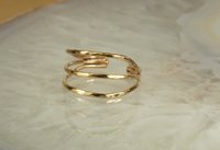 Toe Ring,14 kt Goldfill ring, Midi ring, Hammered Band Toe Ring