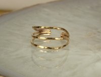 Toe Ring,14 kt Goldfill ring, Midi ring, Hammered Band Toe Ring