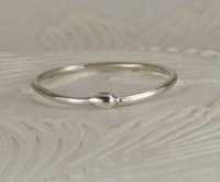 Sterling Silver Rain drop ring-16 gauge, Silver Ring