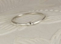 Sterling Silver Rain drop ring-16 gauge, Silver Ring