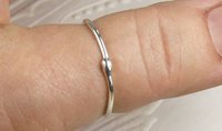 Sterling Silver Rain drop ring-16 gauge, Silver Ring