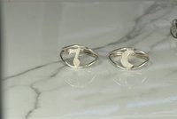 Midi Ring, Pinky Ring, adjustable Ring,  Sterling Silver Midi Ring, Crescent Moon, Heart, Butterfly,Star