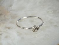 Rose Ring-Sterling Silver Rose ring-18 gauge- Silver Ring-Silver Ring