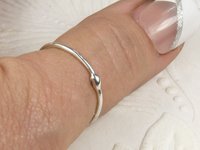 Sterling Silver Rain drop ring-16 gauge, Silver Ring