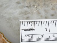 Arc Earrings, U earrings,Open hoop earrings, Gold Arc Earrings or Sterling Silver