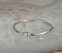 Sterling Silver Rain drop ring-16 gauge, Silver Ring