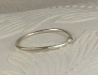 Sterling Silver Rain drop ring-16 gauge, Silver Ring