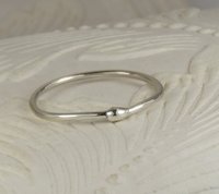 Sterling Silver Rain drop ring-16 gauge, Silver Ring