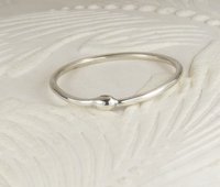 Sterling Silver Rain drop ring-16 gauge, Silver Ring