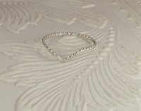 Thumb Ring, Beaded Chevron ring, Sterling Silver ring,  Midi Ring