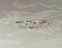 Sterling Silver Knot Ring, 18 gauge, Stacking Ring,Promise ring