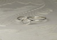 Sterling Silver Knot Ring, 18 gauge, Stacking Ring,Promise ring