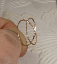 Criss Cross ring, Midi Ring, Gold Ring, X ring