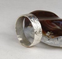 Wedding Ring,Thumb Ring,Silver Band,Sterling Silver Band,Hammered ring