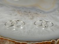 Sleeper Earrings, Tiny Hoops,Sterling Silver Hoop Earrings 20 gauge wire