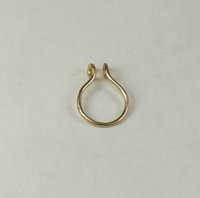 Septum Ring, Fake Septum, Sterling Silver-Gold nose ring-Faux Nose Ring