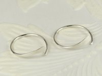 Sleeper Earrings, Tiny Hoops,Sterling Silver Hoop Earrings 20 gauge wire