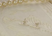 Bar Stud Earrings,  Sterling Silver Line Earrings,  Boho Earrings-20 gauge wire