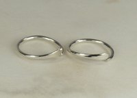 Sleeper Earrings, Tiny Hoops,Sterling Silver Hoop Earrings 20 gauge wire