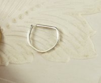 D Septum Ring, Sterling SilverNose Ring, 16 or 20 gauge Septum ring