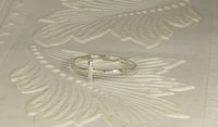 Cross Ring, Sterling silver,  Hammered Square Wire ring, Minimal ring