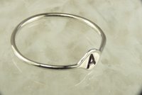 Initial ring,Letter ring, Stack Ring, Sterling Silver personalized ring