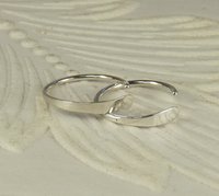 Sleeper Earrings, Small Hoops,Sterling silver Earrings, 20 gauge wire