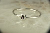 Initial ring,Letter ring, Stack Ring, Sterling Silver personalized ring