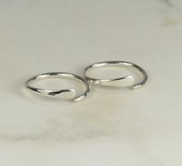 Sleeper Earrings, Tiny Hoops,Sterling Silver Hoop Earrings 20 gauge wire