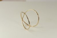 Criss Cross ring, Midi Ring, Gold Ring, X ring