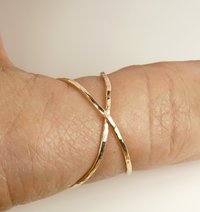 Criss Cross ring, Midi Ring, Gold Ring, X ring