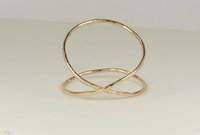 Criss Cross ring, Midi Ring, Gold Ring, X ring