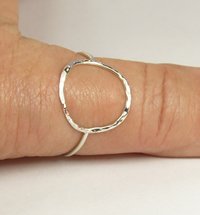 Karma Circle ring, 18 gauge Sterling silver, Handmade
