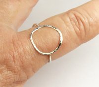 Karma Circle ring, 18 gauge Sterling silver, Handmade