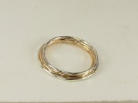 Silver or Gold Stacking Ring-Faceted Band Ring, 18 Gauge,Midi Ring