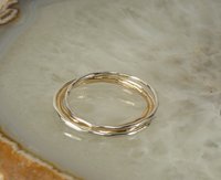 Silver or Gold Stacking Ring-Faceted Band Ring, 18 Gauge,Midi Ring