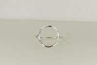 Karma Circle ring, 18 gauge Sterling silver, Handmade