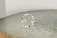Karma Circle ring, 18 gauge Sterling silver, Handmade