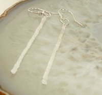Drop Earrings, 2 inch Sterling Silver Earrings,Dangle Earrings