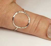 Karma Circle ring, 18 gauge Sterling silver, Handmade
