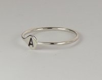 Initial ring,Letter ring, Stack Ring, Sterling Silver personalized ring