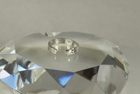 Thumb Ring, Sterling Silver Adjustable ring, 3 mm x 1 mm Hammered band