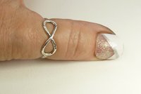 Infinity ring, Thumb Ring, Sterling Silver Midi Ring