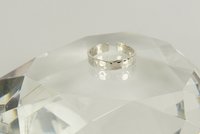 Thumb Ring, Sterling Silver Adjustable ring, 3 mm x 1 mm Hammered band