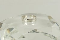 Thumb Ring, Sterling Silver Adjustable ring, 3 mm x 1 mm Hammered band