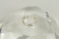 Thumb Ring, Sterling Silver Adjustable ring, 3 mm x 1 mm Hammered band